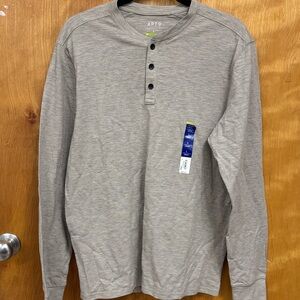 Apt. 9 Men's Long Sleeve Henley in Gray